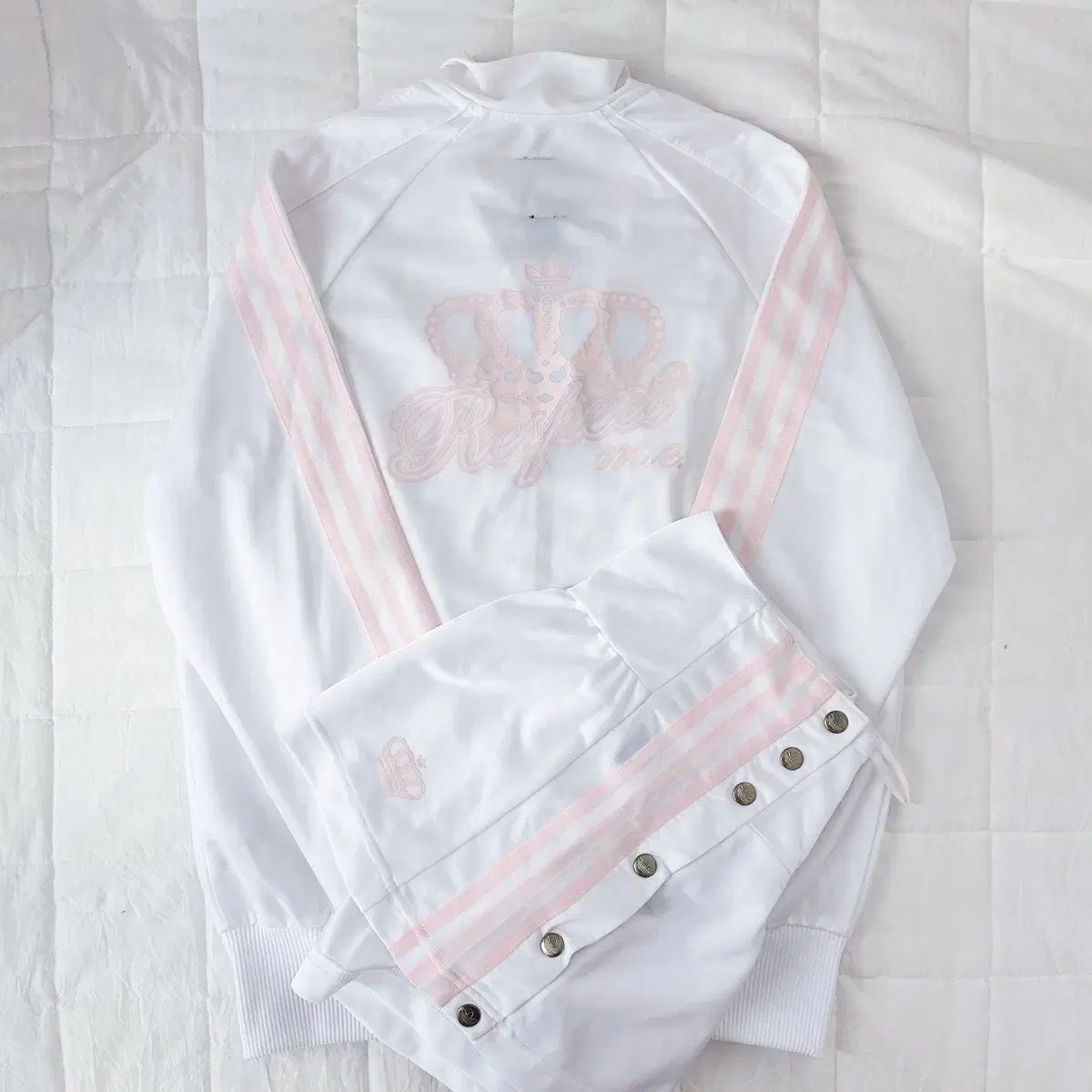 アディダス ミー エリー リー ジャージ スカート セットアップ 薄ピンク ピンク