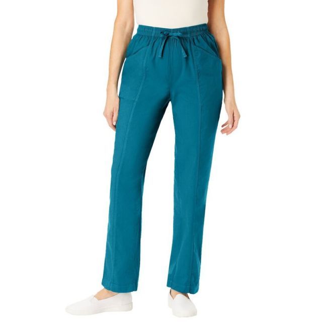 【送料無料】 ウーマン ウィズイン レディース カジュアルパンツ ボトムス Woman Within Women's Plus Size The Boardwalk Pant Deep Teal