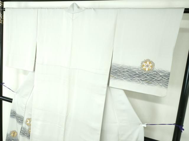 平和屋着物○訪問着 黄金繭 駒刺繍 正倉院花文 暈し染め 金彩 やまと誂  