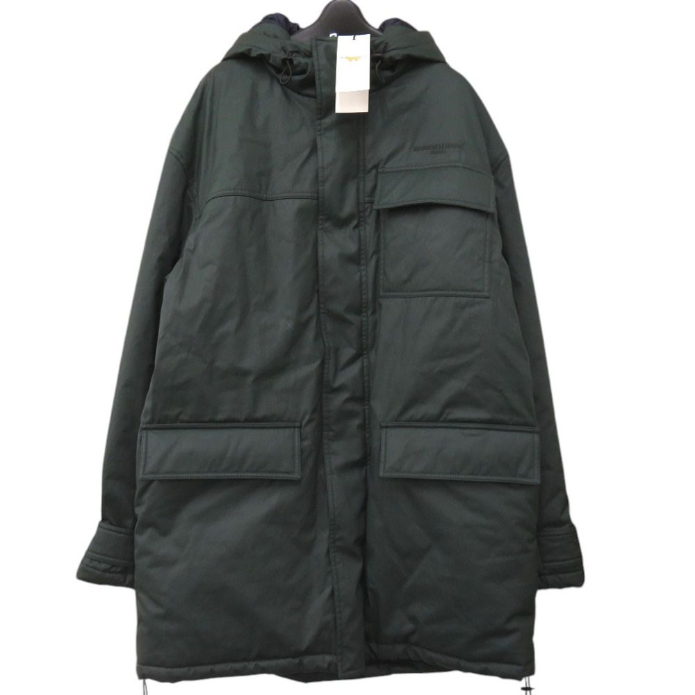 未使用品 メゾンキツネ フード付 コート モッズコート ジャケット HU02280WE0003 P390 HU02280WE0003 P390 ナイロン ダークグリーン 0599 MAISON KITSUNE