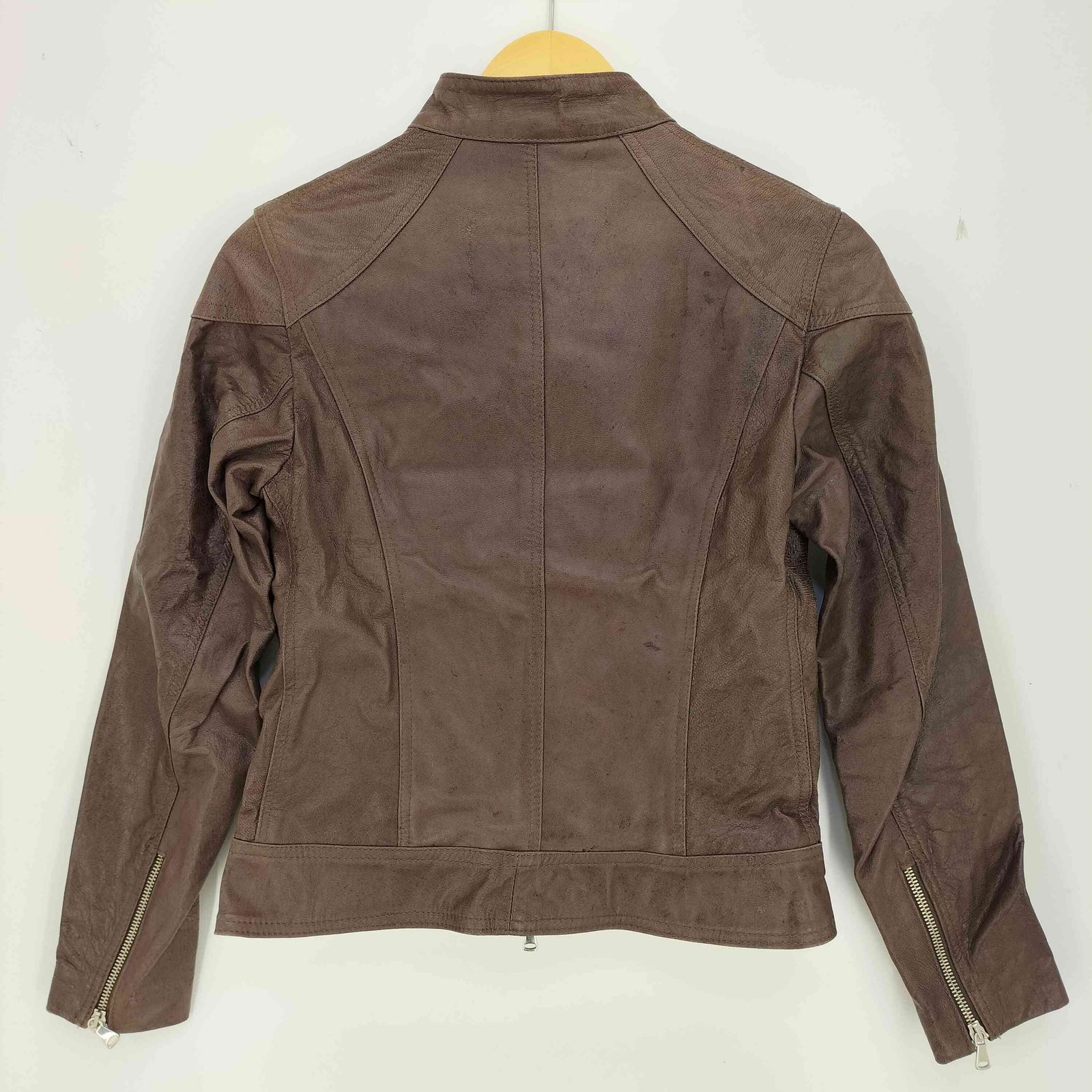 VERA PELLE イタリア製 本革 ダブルジップ レザージャケット M ベラペレ VERA PELLE イタリア製 本革 シングルライダース