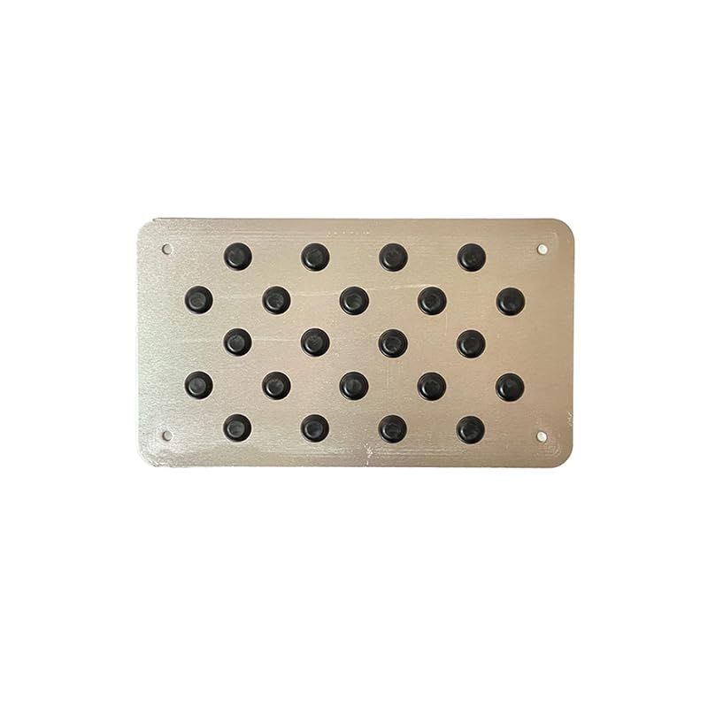 スタートサイド 滑り止め ヒールパッド ヒールパット アルミ製 リアフットプレート 銀シルバー (銀シルバー) 1