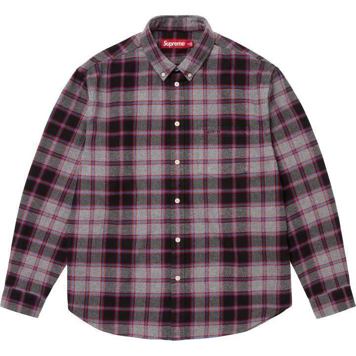 GQ3918 Supreme 25fw Plaid Flannel Shirt M グレー シュプリーム フランネルシャツ 25aw