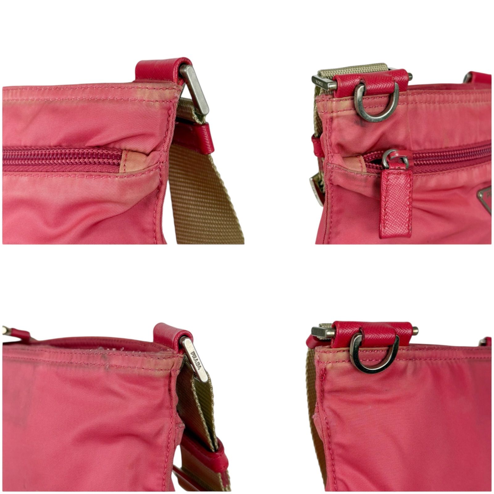 プラダ PRADA ミニショルダーバッグ ピンク テスートナイロン