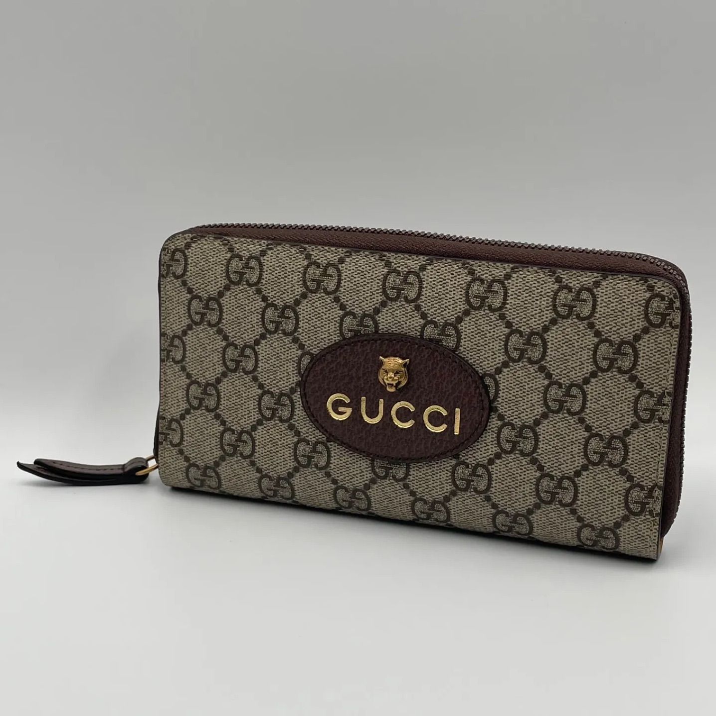 大特価ラスト1点‼️】GUCCI グッチ 長財布 メンズ 虎 タイガー GGスプリーム カーキベージュ - メルカリ