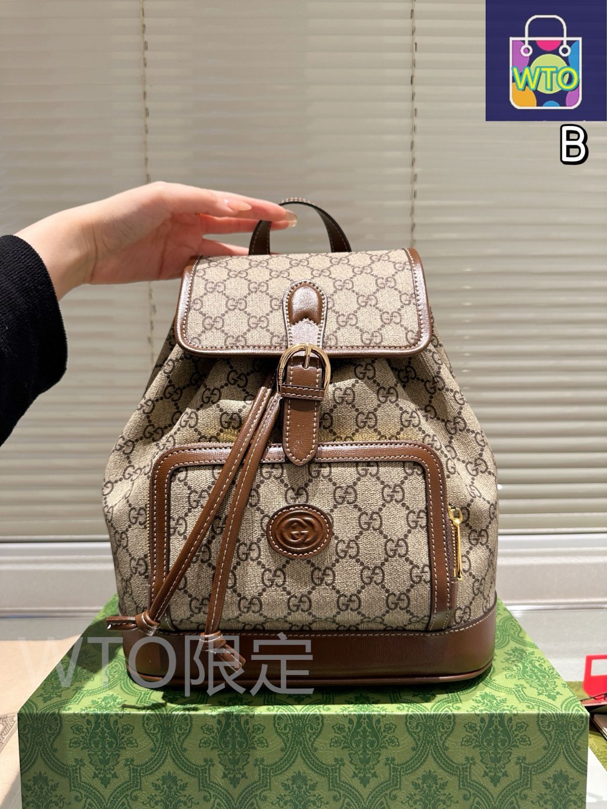 配送商品は通常配送無料。 今日 Gucci モノグラム ダブルショルダーバッグ 男女兼用 -WTO輸入 運