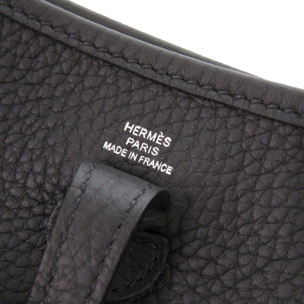 エルメスエヴリンアマゾーヌ16 ノワール黒シルバー金具ミニエブリン