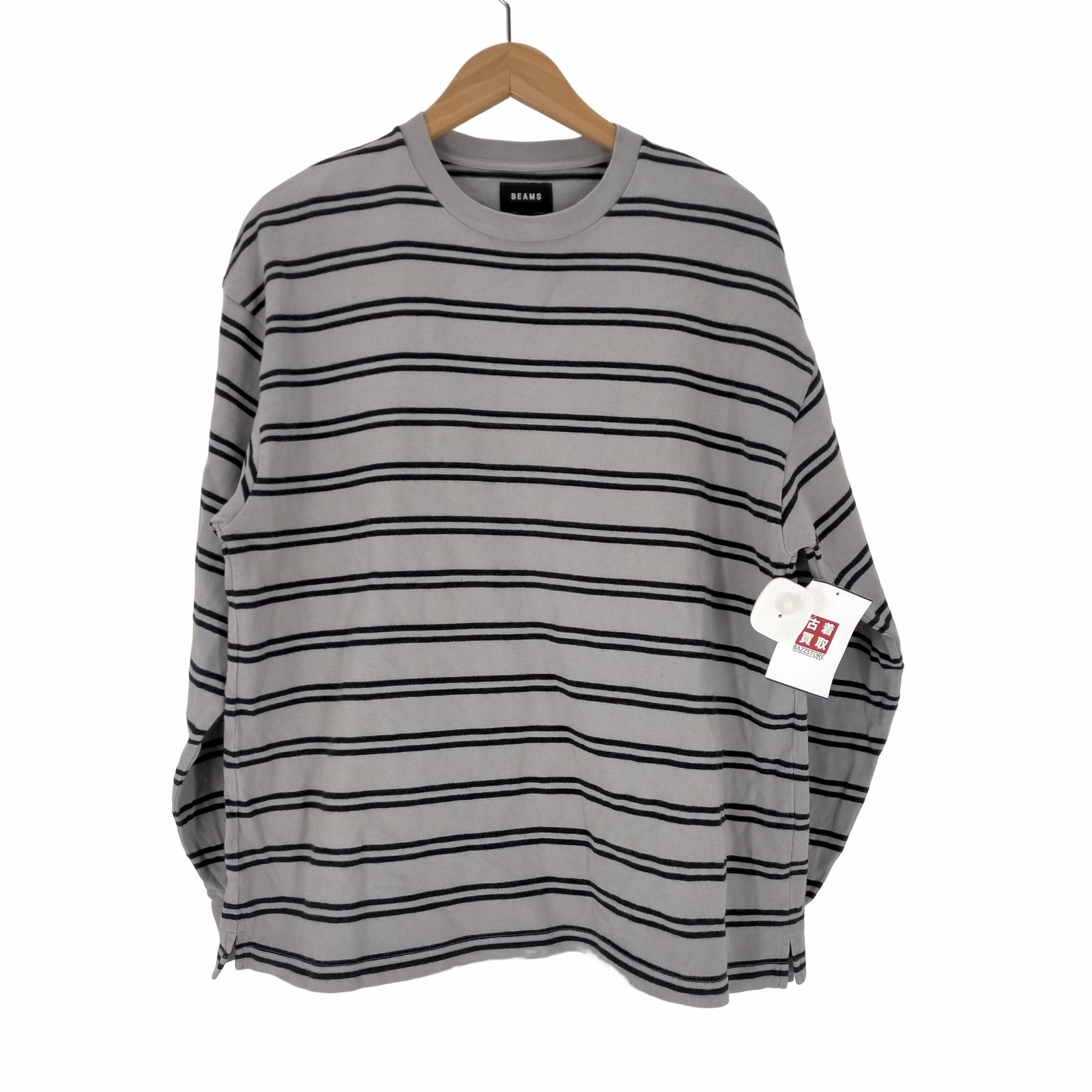 ビームス BEAMS マルチ ボーダー クルーネック ロング Tシャツ メンズ 