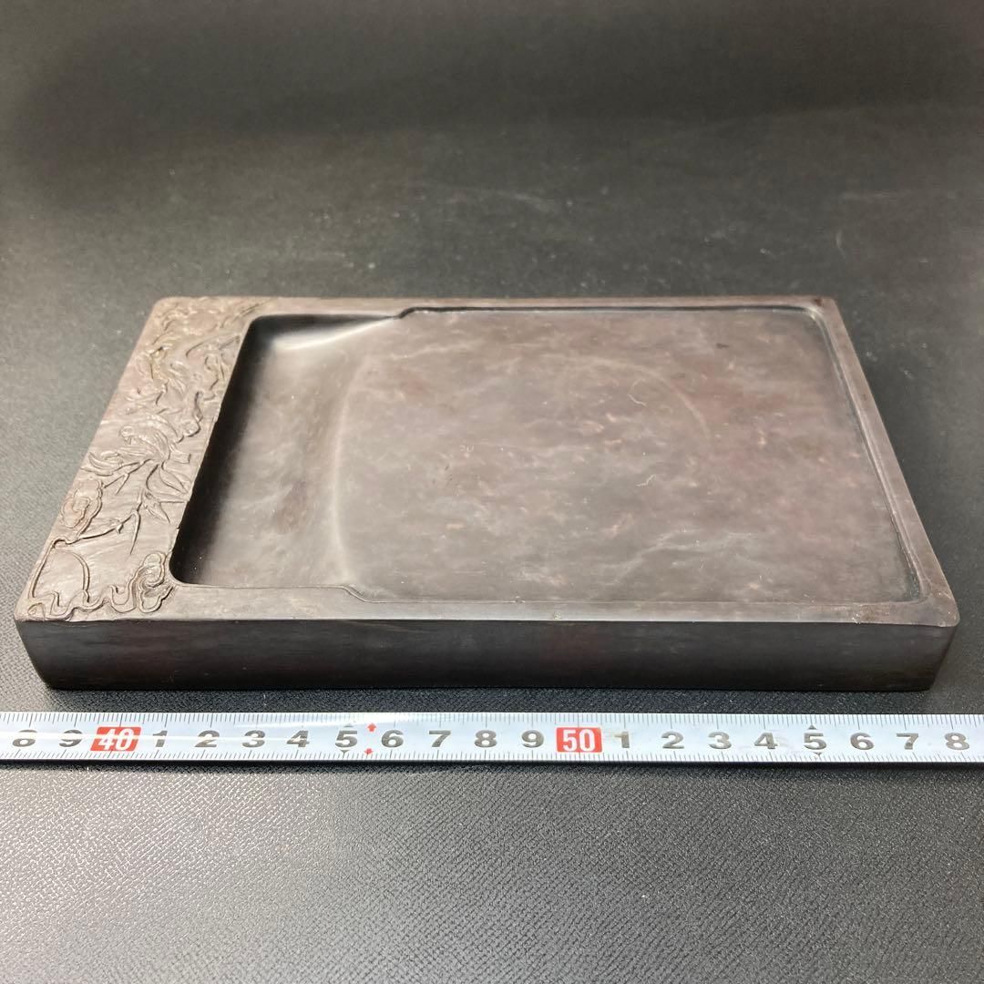 中国古玩 古端渓硯石 ケース付 硯石1559g 東Y6-0301☆2Fトコチ