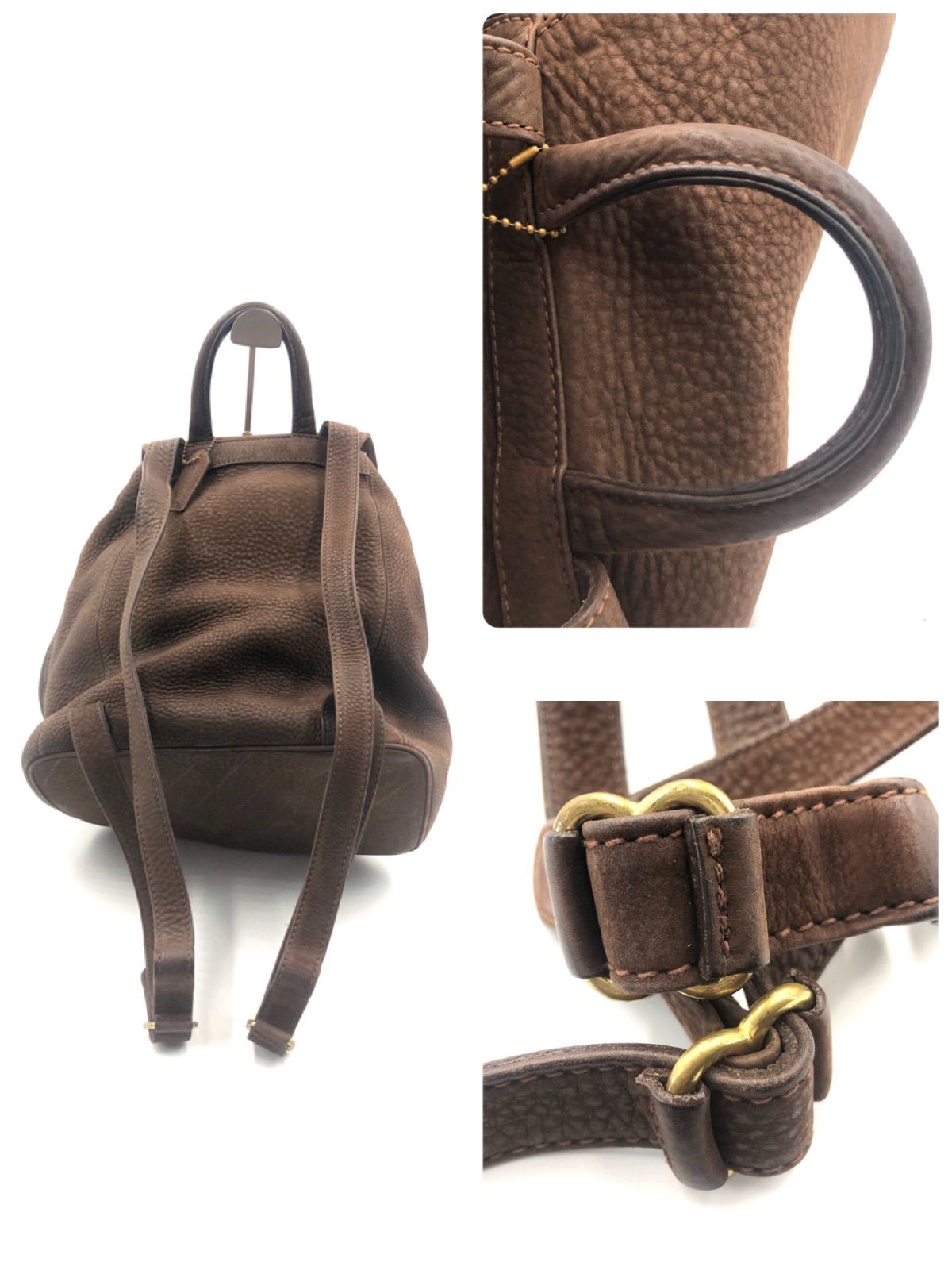 【オールドコーチ】coach バッグ　COACH リュック　4934 ブラウン □極美品□希少イタリア製□OLD COACH オールドコーチ リュック