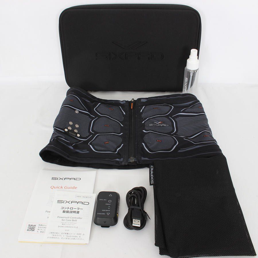 MTG SIXPAD Powersuit Core Belt SE-BS-00B-M リモコン付き ホームジム対応モデル Mサイズ シックスパッド パワースーツ コアベルト 本体