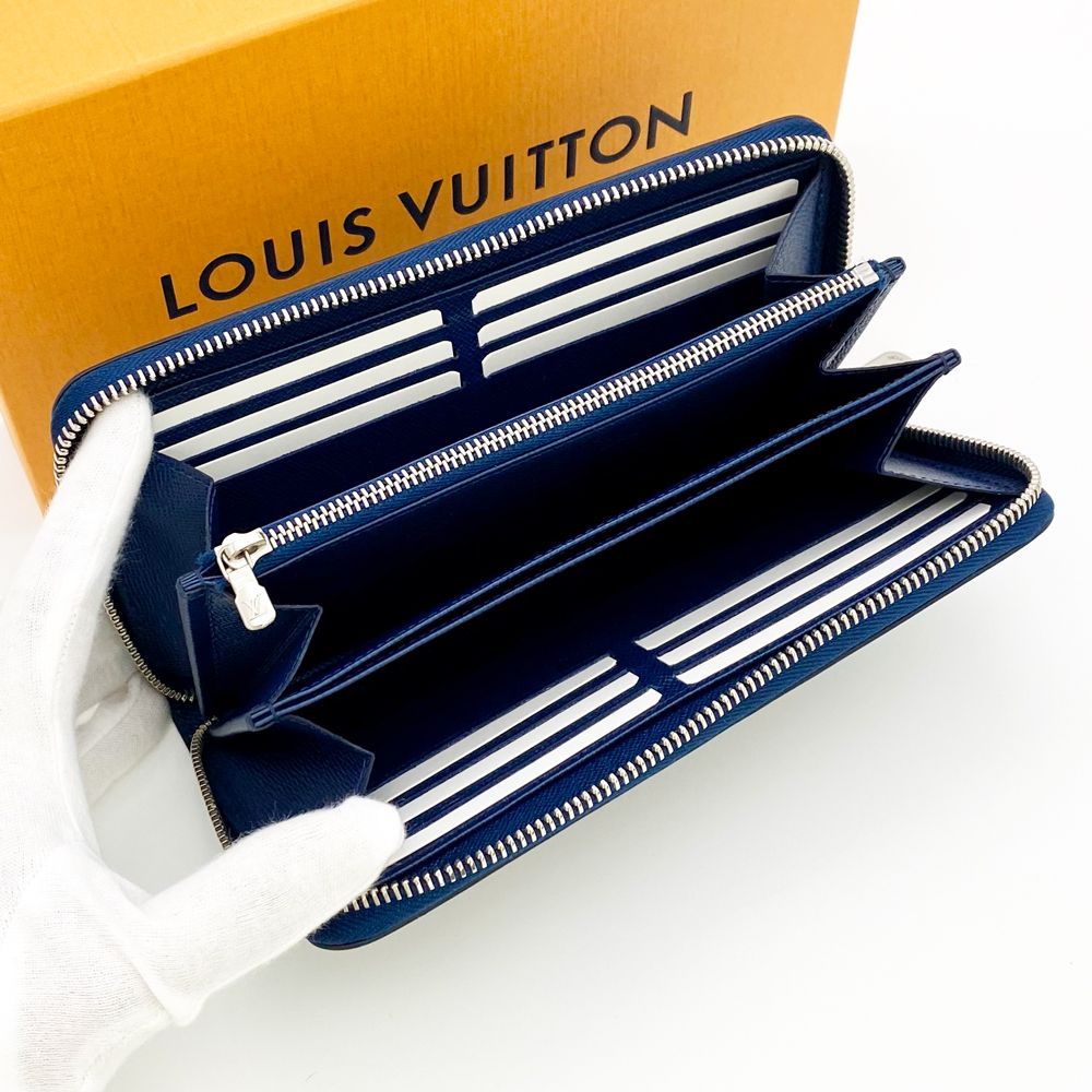 極美品 ルイヴィトン M61873 ジッピーウォレット アンディゴブルー 箱  