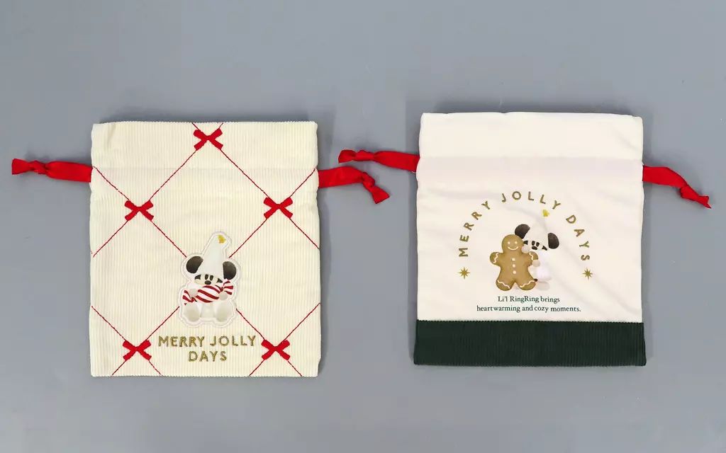 中古】バッグ 白いリルリンリン きんちゃくセット(2枚セット