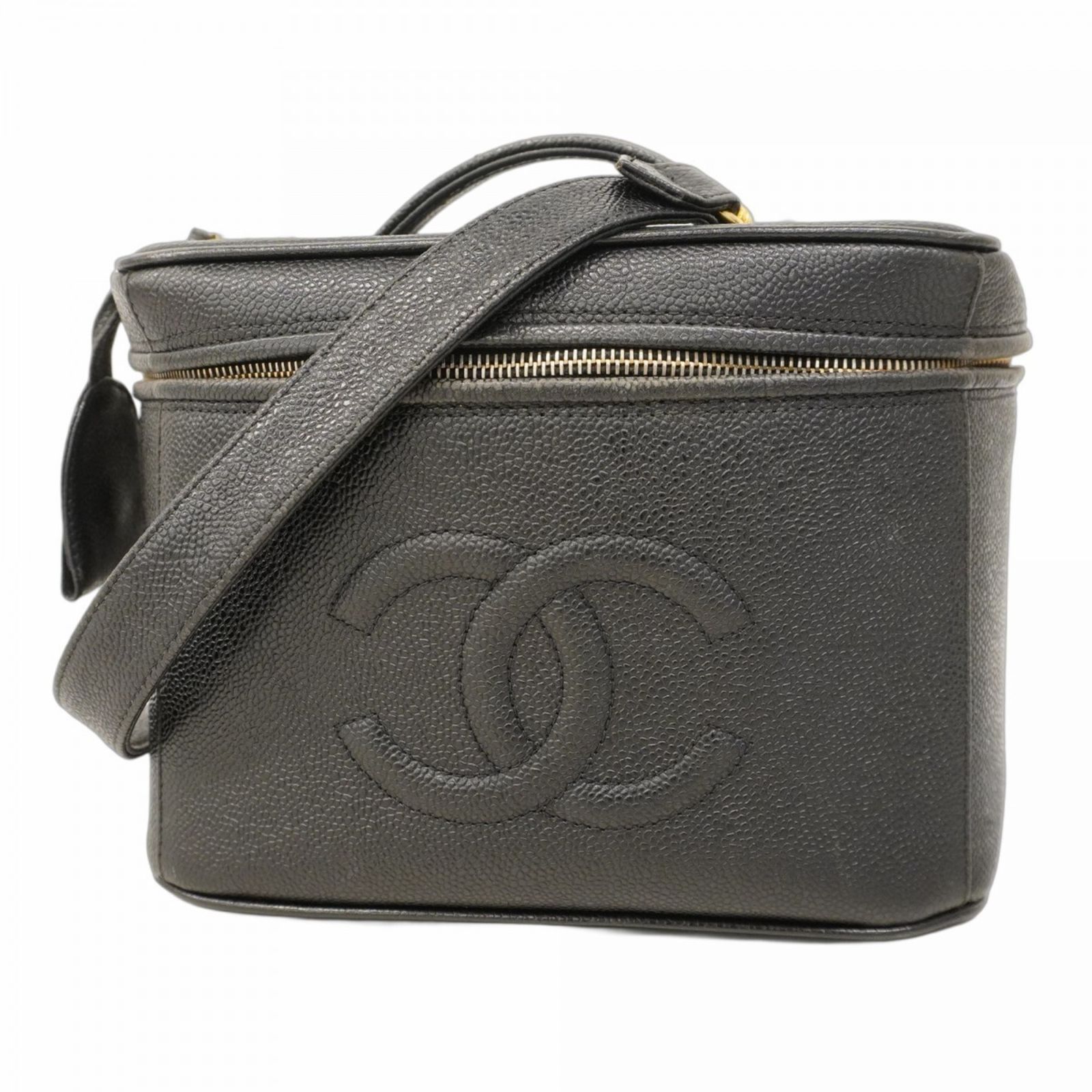 シャネルバニティバック　キャビアスキン シャネル(Chanel) シャネル バニティバッグ キャビアスキン