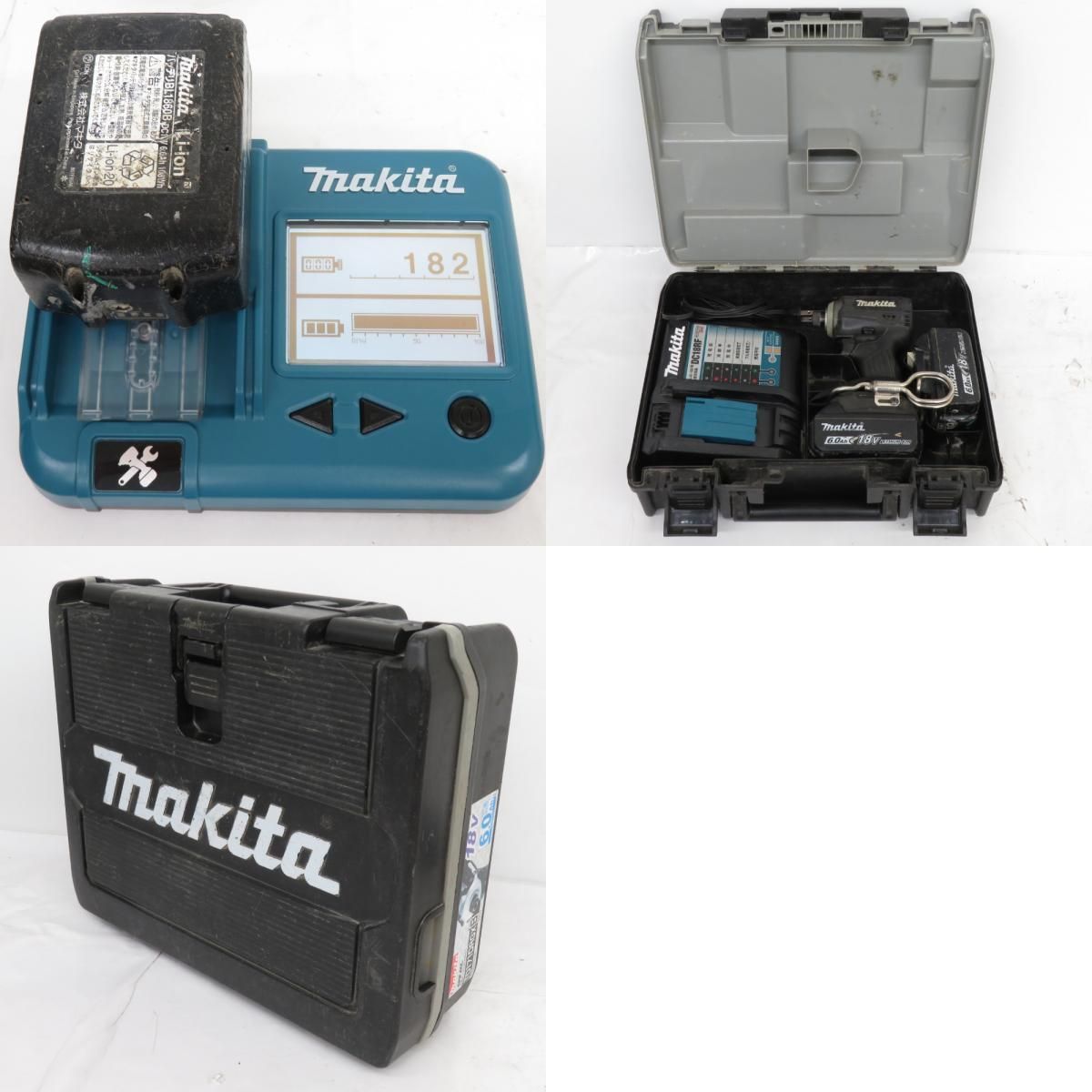 makita 18V 6.0Ah 充電式インパクトドライバ 黒 ケース・充電器