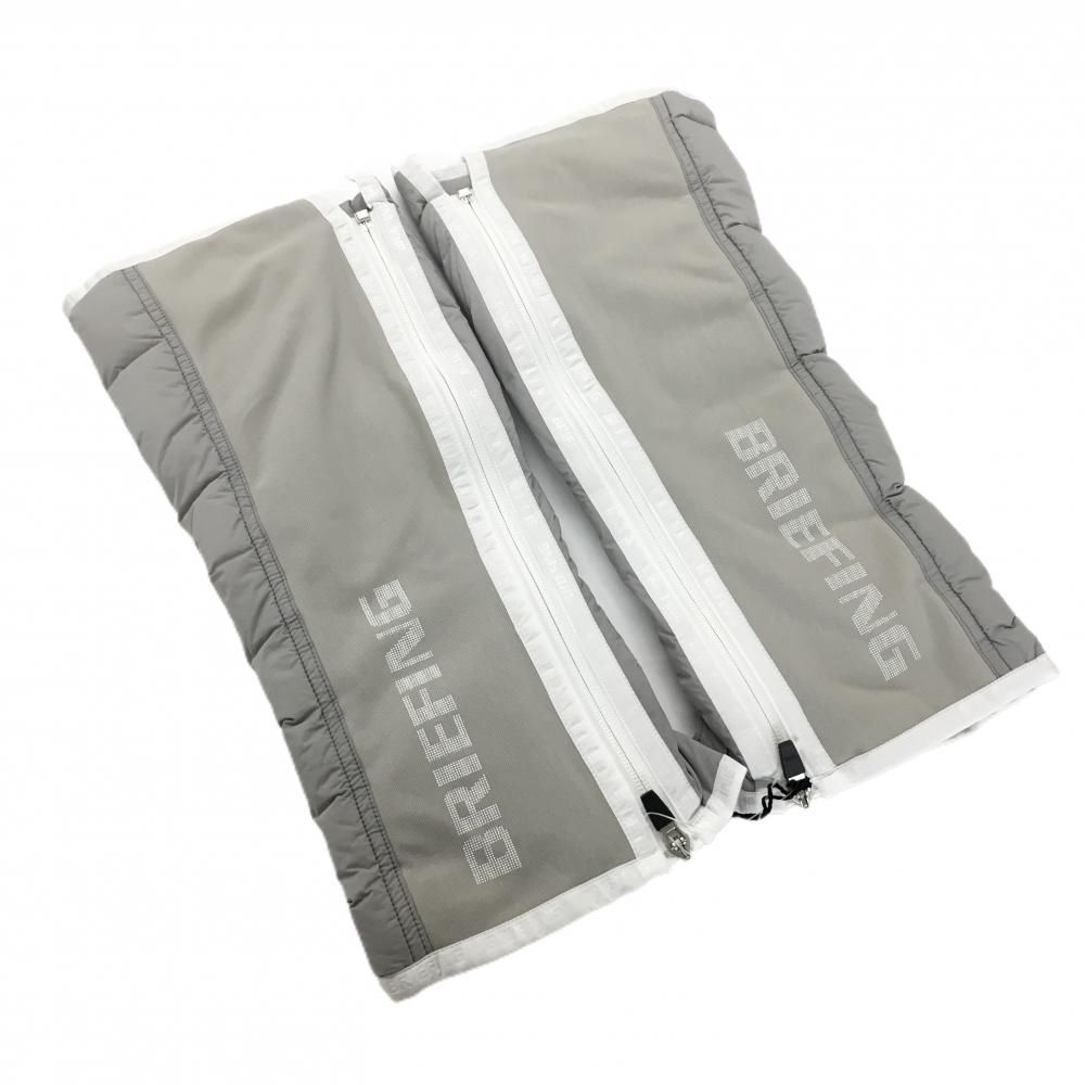 ブリーフィング ダウンレッグウォーマー ライトグレー シリコンロゴ レディース ゴルフウェア BRIEFING