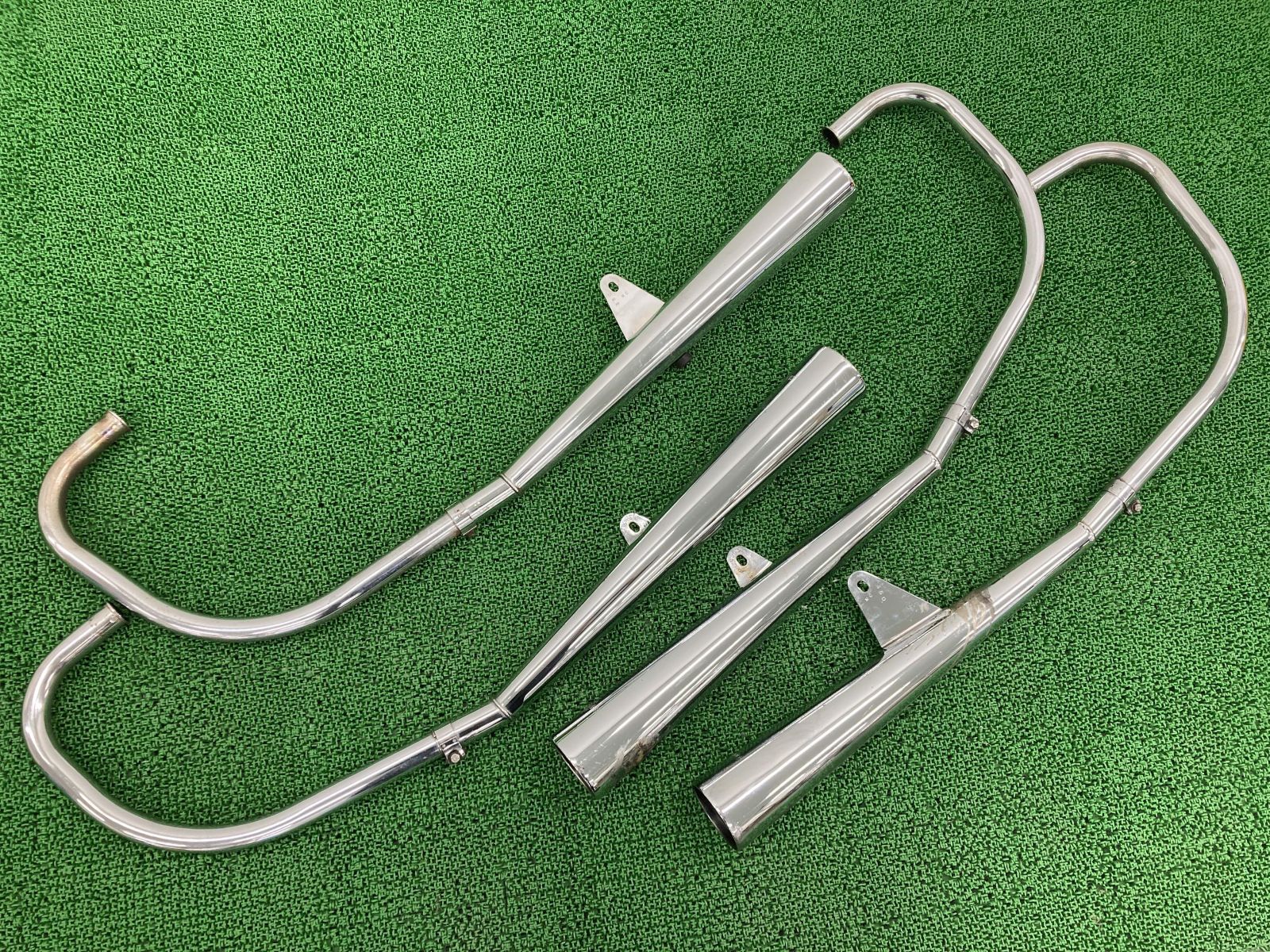 MECADAPO製ドリームCB350FOUR マフラー 左右 CB350F-1071*** 社外 中古