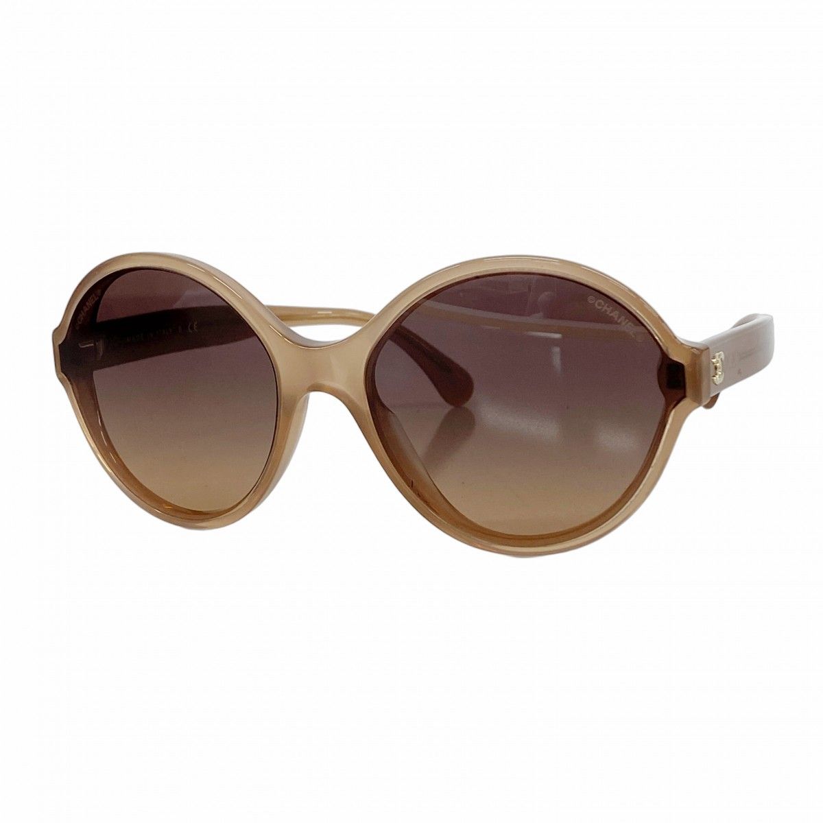 美品 CHANEL シャネル 5387-A サングラス 箱付 シャネル 茶 ユニセックス サングラス 5387-A CHANEL 中古