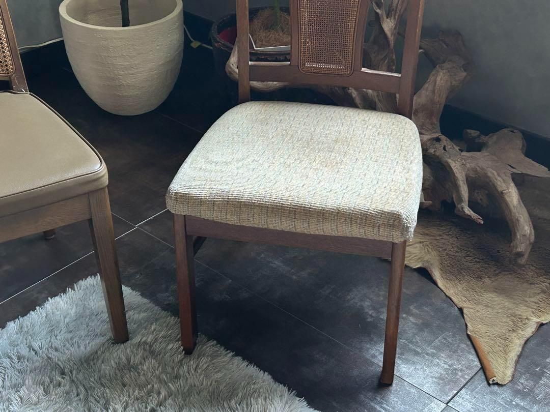 飛騨産業 マルニ木工 ヴィンテージチェア ラタンバックチェア 2脚