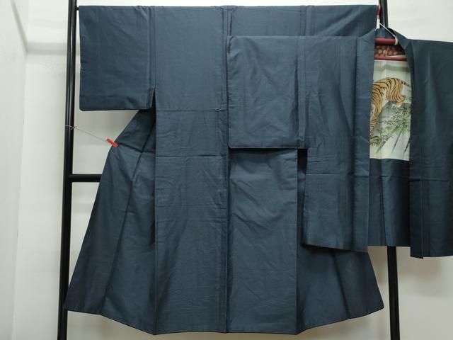 平和屋着物●男性 紬 アンサンブル 吉祥文 正絹 CAAY2804vf