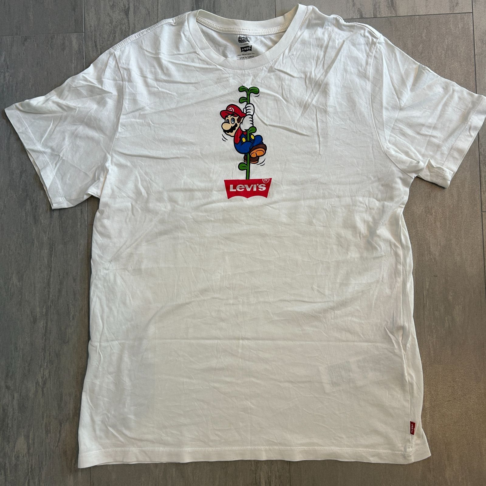 477 古着 リーバイス スーパーマリオ Tシャツ 白 Mサイズ - メルカリ