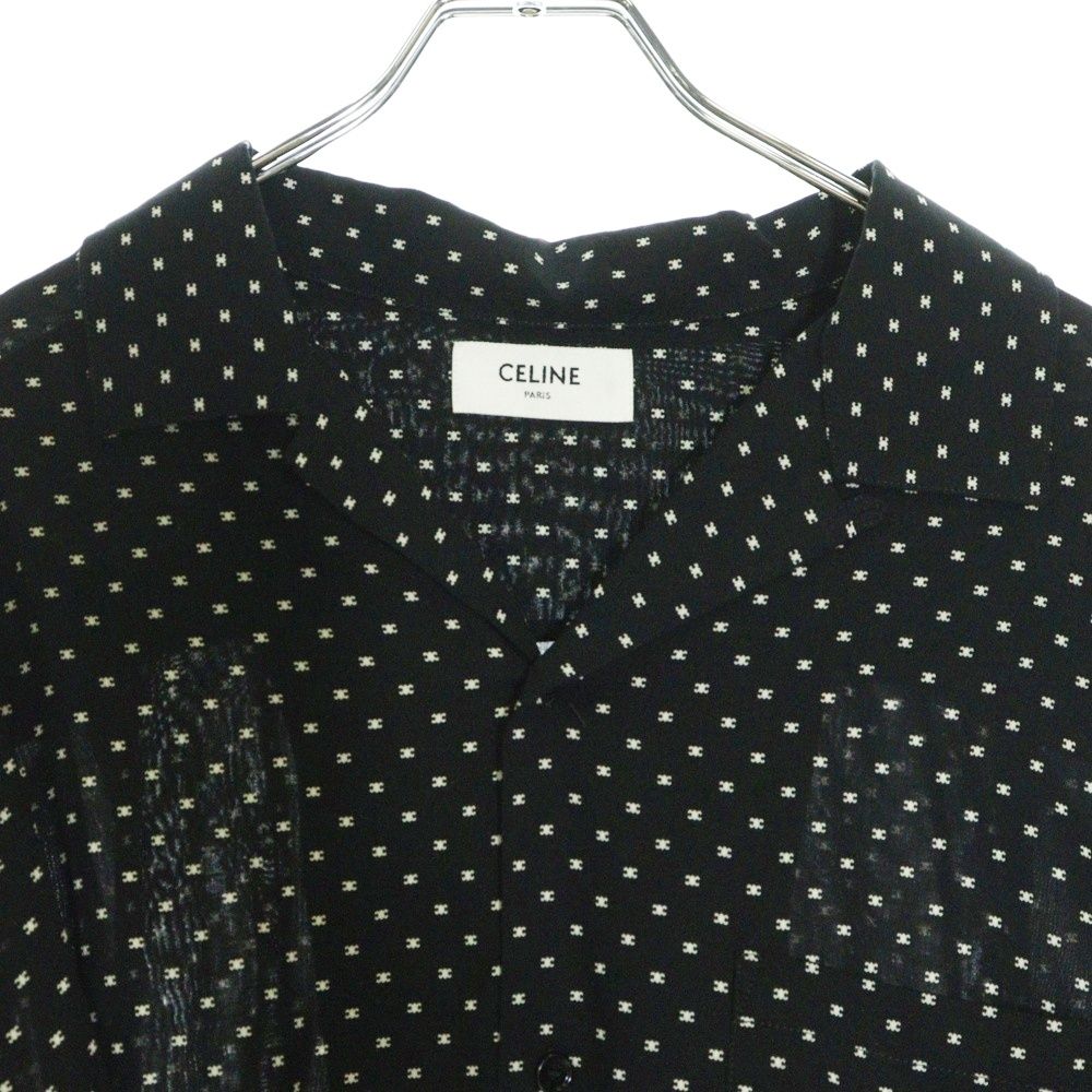 CELINE セリーヌ マイクロ トリオンフプリント レーヨン シャツ CELINE - CELINE セリーヌ 24SS マイクロトリオンフプリント