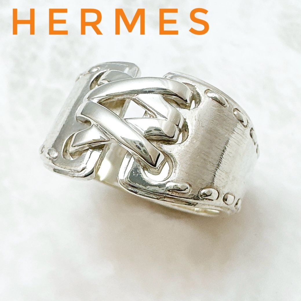 美品/人気🌟HERMÈS メキシコ コルセット シルバー リング 53 約12号 U - メルカリ