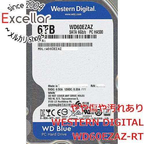 [bn:0] Western Digital製HDD　WD60EZAZ　6TB SATA600 5400　9000～10000時間以内