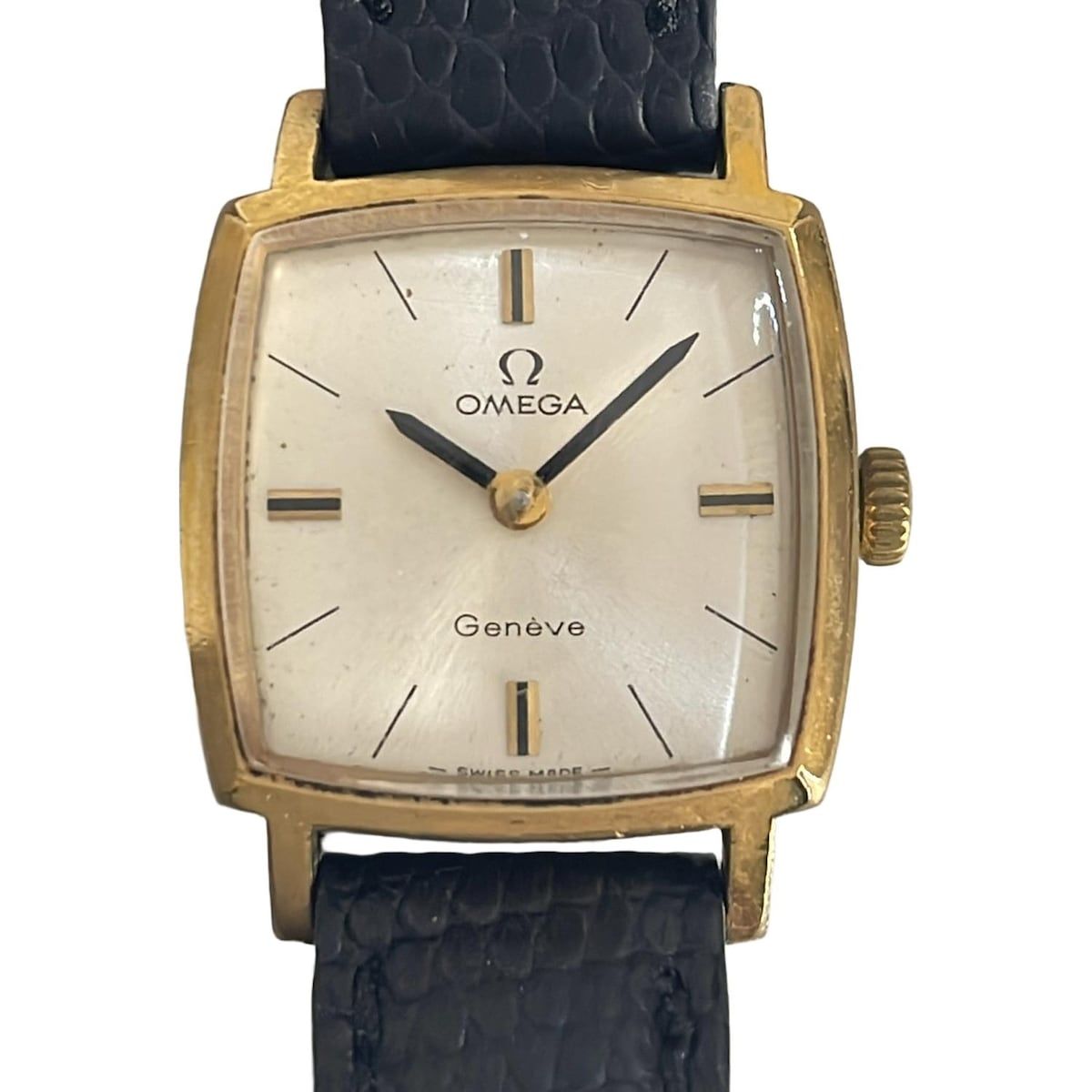 OMEGA オメガ 腕時計 レディース 社外ベルト シルバー
