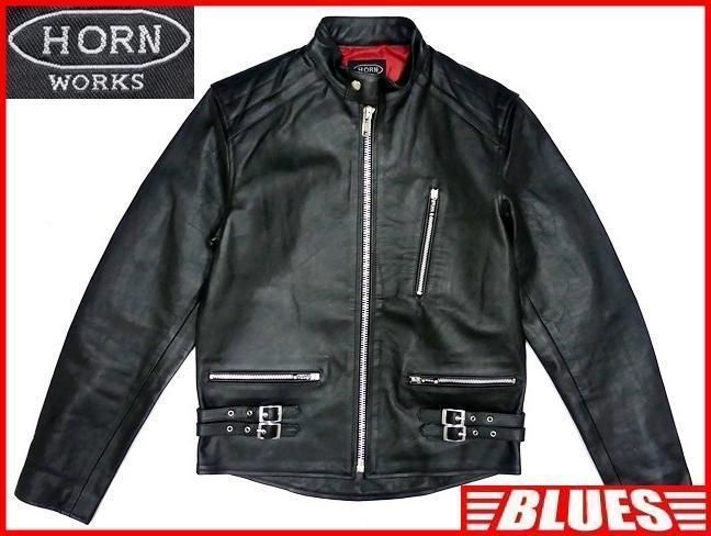 レザー ライダース ジャケット メンズ S 黒 シングル 本革 本皮 SJ418