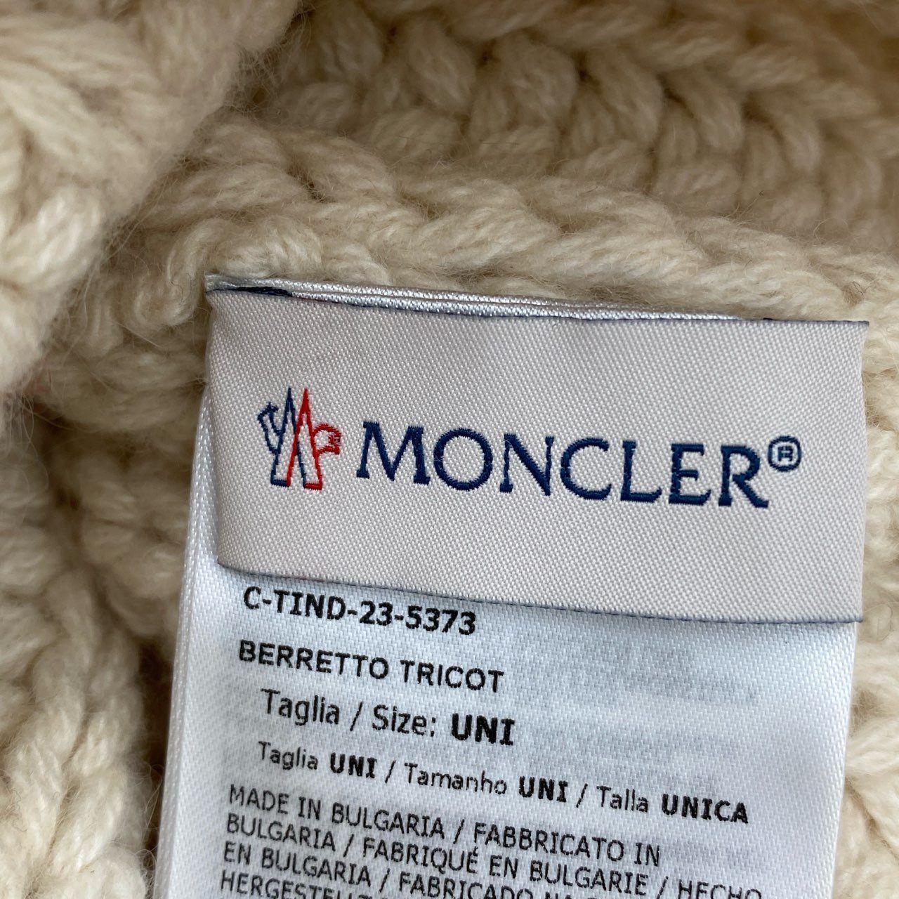 h21《美品》 MONCLER モンクレール 23年 ロゴパッチ カシミヤ