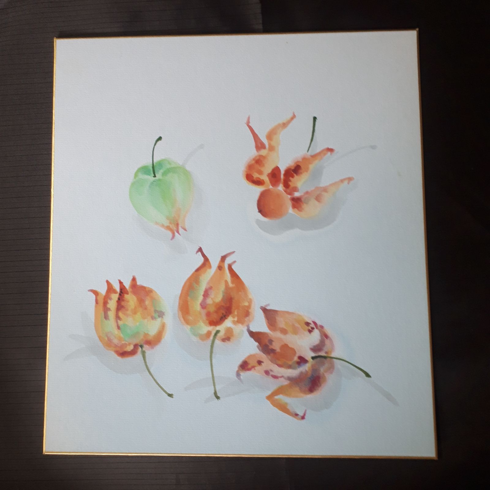 色紙アート 果実画 木の実画 景色画 フラワー 美術品 絵画 色紙アート 果実画 木の実画 景色画 フラワー 美術品 絵画