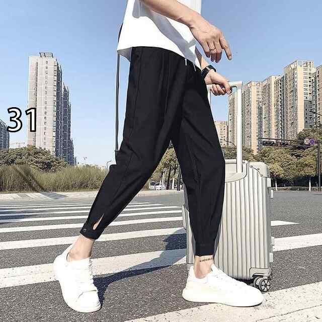 [31]メンズ  服  シンプル ファッション オシャレ 大人 かっこいい 大きいサイズ ストリート 紳士服 夏 冷感 薄手 快適 カジュアル パンツ 九分丈