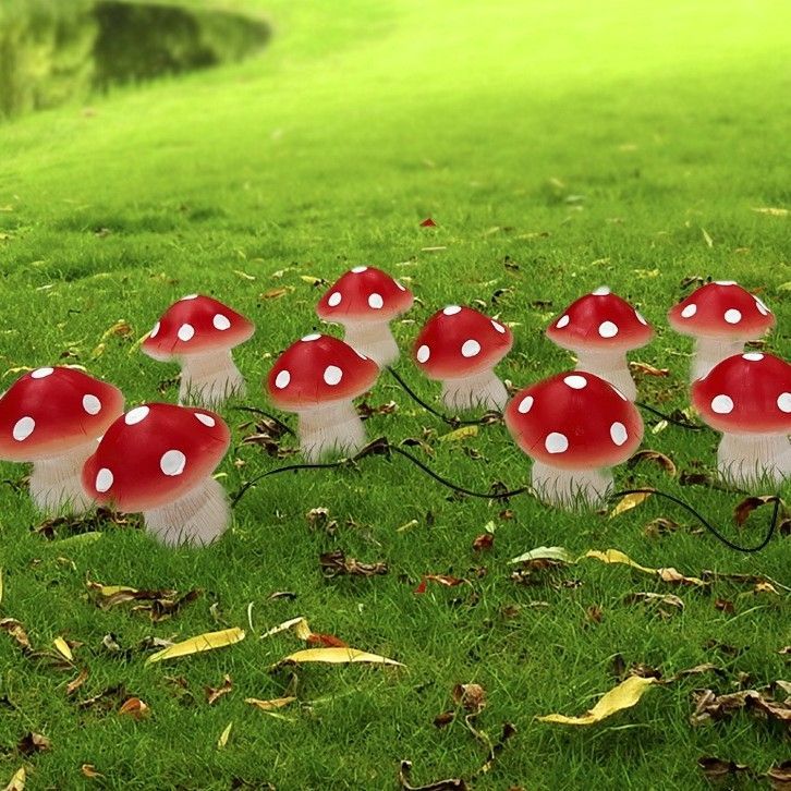 ガーデンインテリア 置物 ガーデンライト きのこ インテリア 雑貨 ソーラー おしゃれ 樹脂 キノコ かわいい 太陽光 お洒落 8-14 ガーデン レッド 赤 ガーデニング ガーデン雑貨 オブジェ 庭の装飾