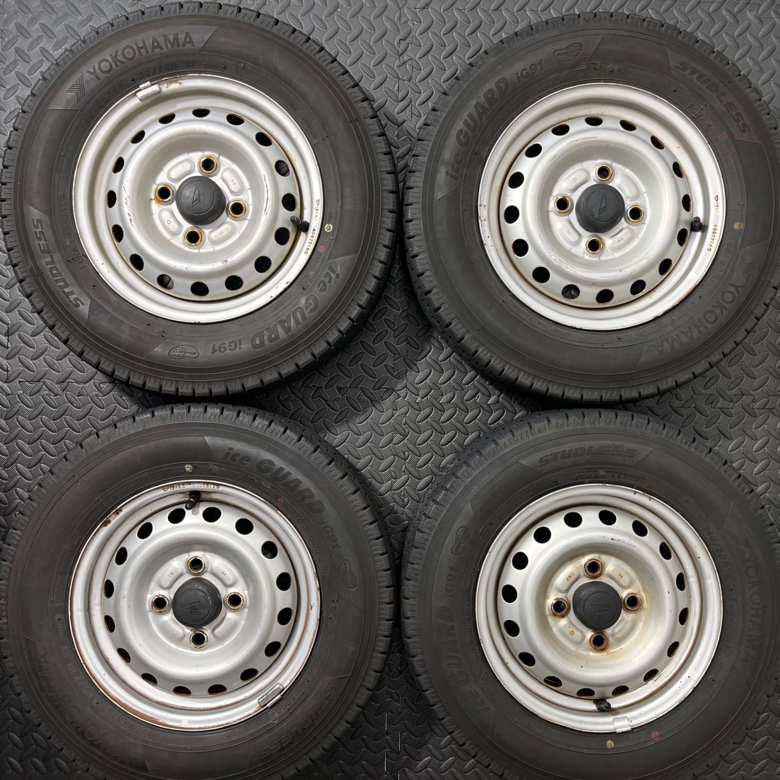 19年製 145 80R12 80 78N LT ヨコハマ アイスガードig91 ダイハツ ハイゼット スタッドレスタイヤ 冬タイヤ