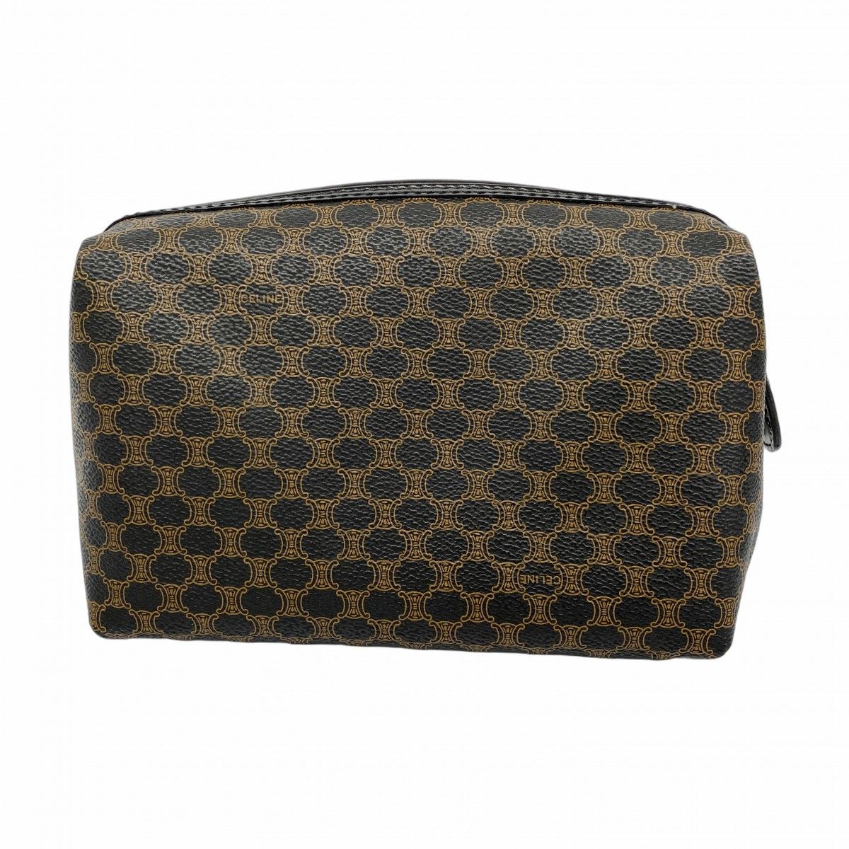 ✨️未使用級✨️ セリーヌ マカダム ポーチ PVC ブラウン 茶色 ロゴ 保存袋 美品✨️ CELINE セリーヌ マカダム ポーチ ブラウン 茶色 PVC