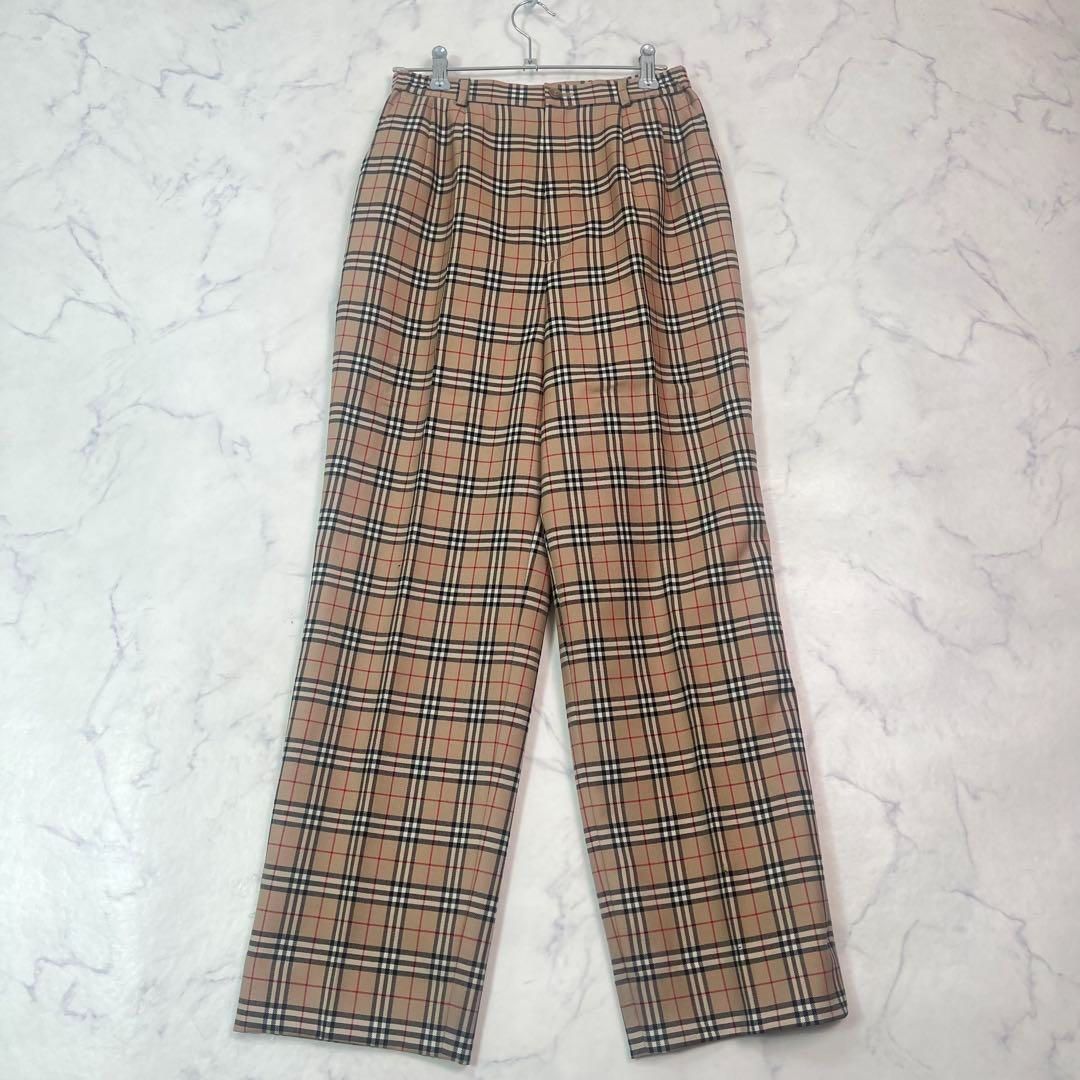 概ね バーバリーゴルフ ノバチェック ゴルフパンツ ベージュ系 B1173