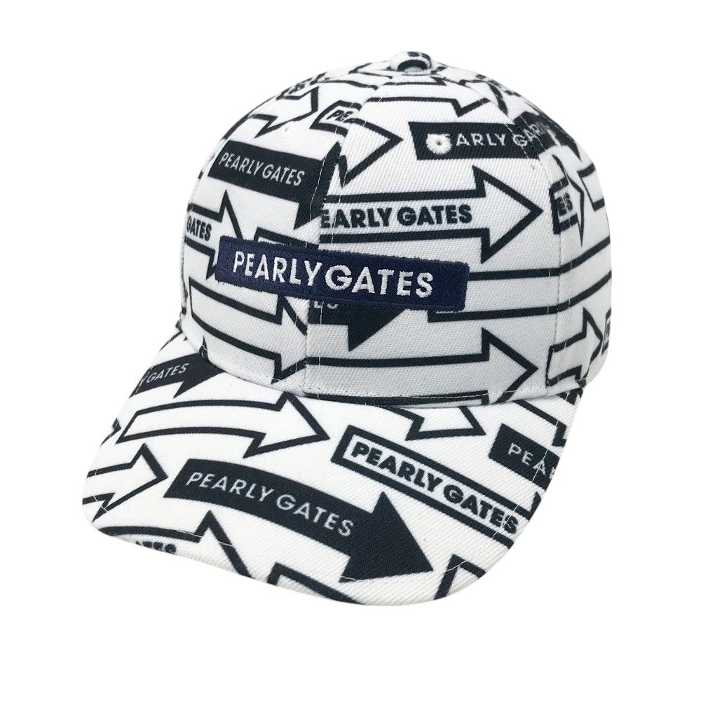 PEARLY GATES パーリーゲイツ キャップ 矢印柄 ホワイト系 FR