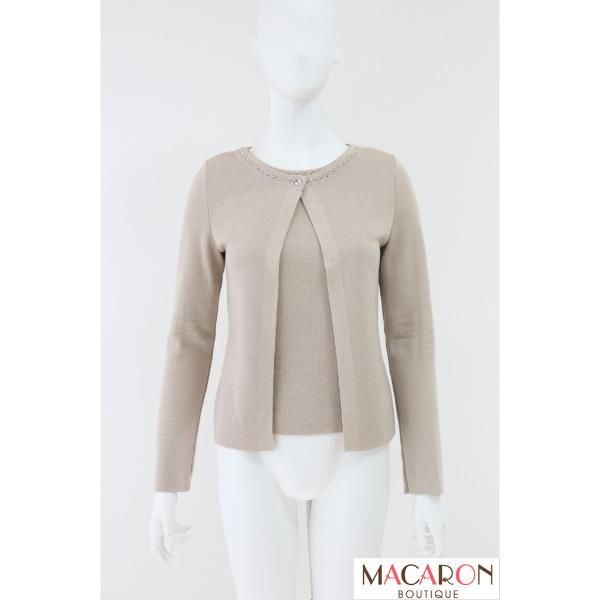 FOXEY シルクカシミヤアンサンブルニット 33755 ベージュ 38サイズ フォクシーブティック