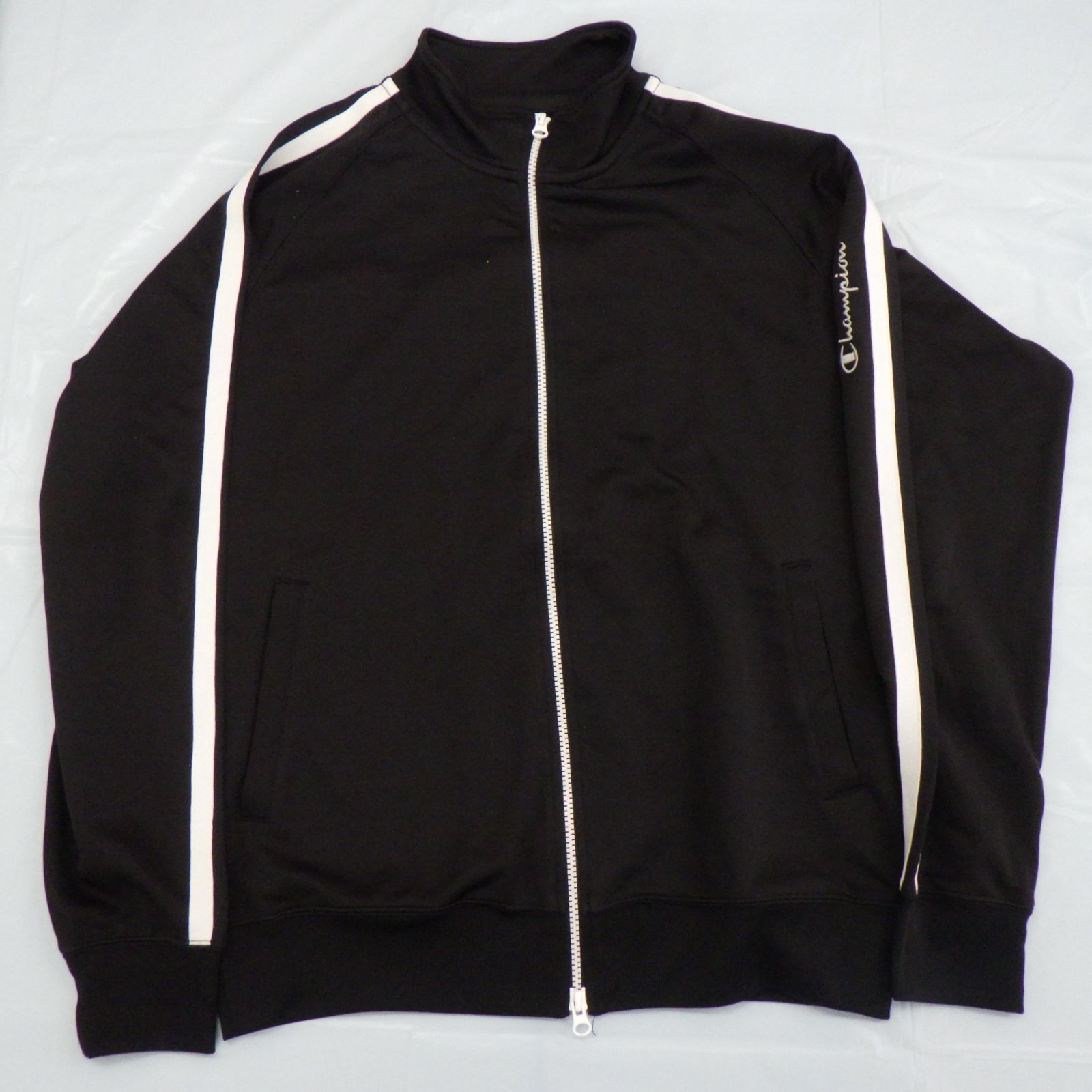 Championチャンピオン】ジャージ｜XL｜白ライン｜ブラック - メルカリ
