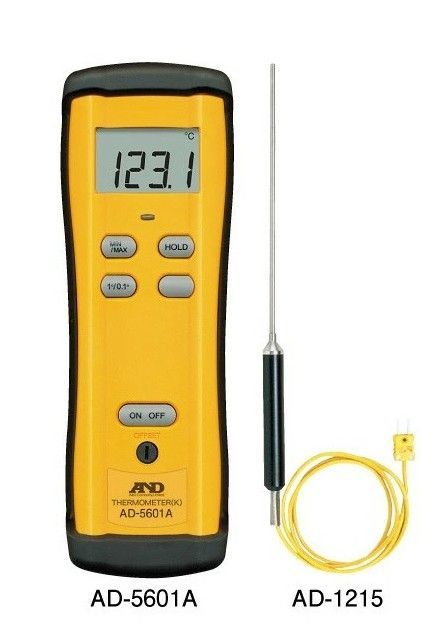 A-D エーアンドディ デジタルアスファルト温度計 AD-5601A|AD-1215 温度計 Kタイプ熱電対温度センサー セット
