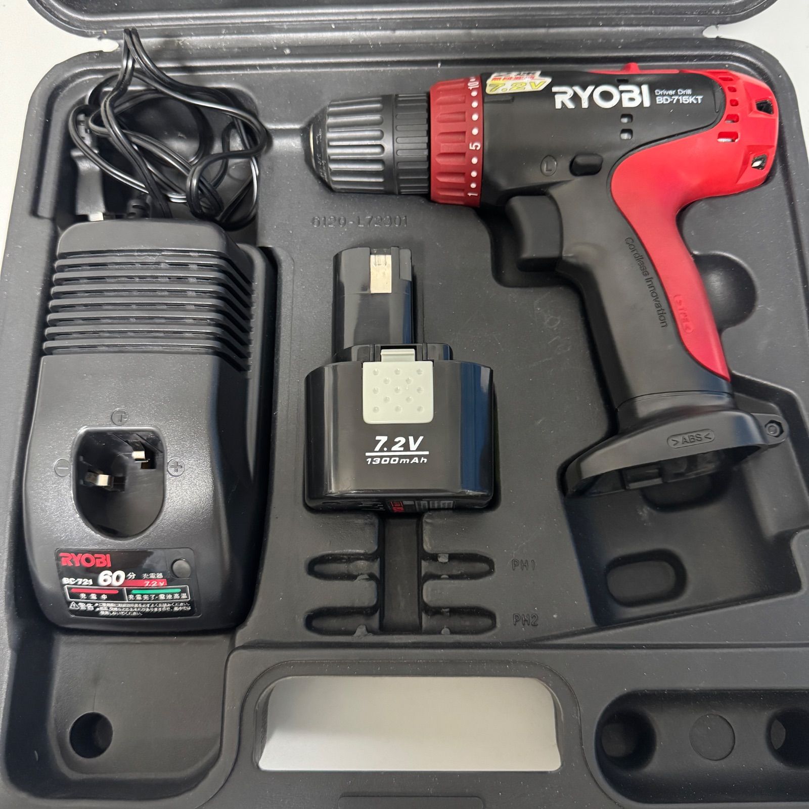 RYOBI - 【未使用品】7.2Ｖ充電式、ドリルドライバーリョービ RYOBIリョービ 充電式ドライバドリル BD-710 7.2V 取説付き