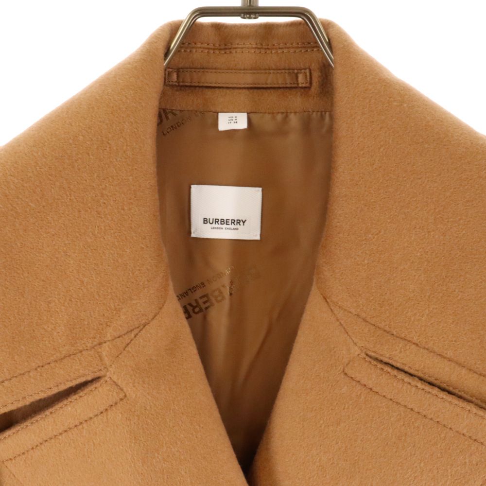 BURBERRY (バーバリー) カシミア セミロングPコート ブラウン