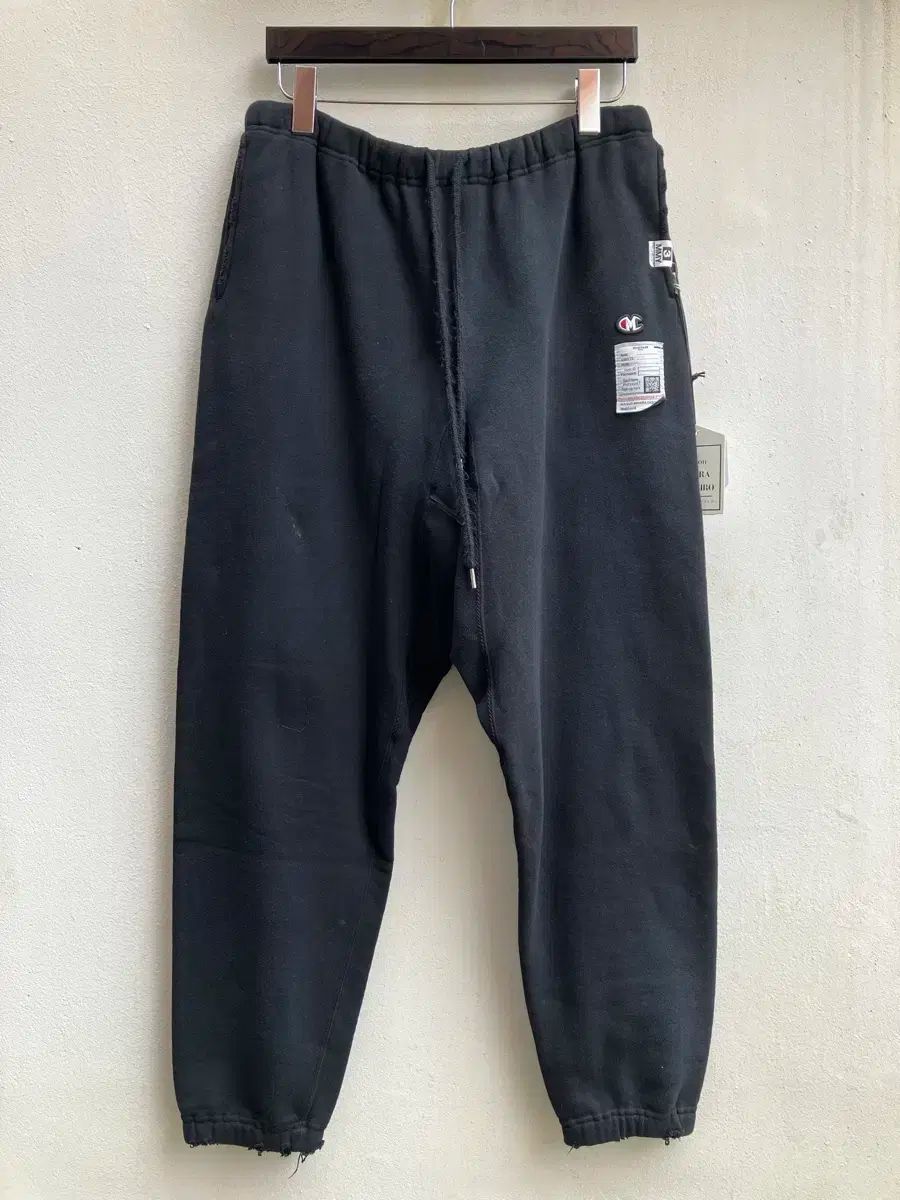 三原康洋 ペーパーパッチ ヴィンテージ スウェット ジョガー パンツ 黒 46