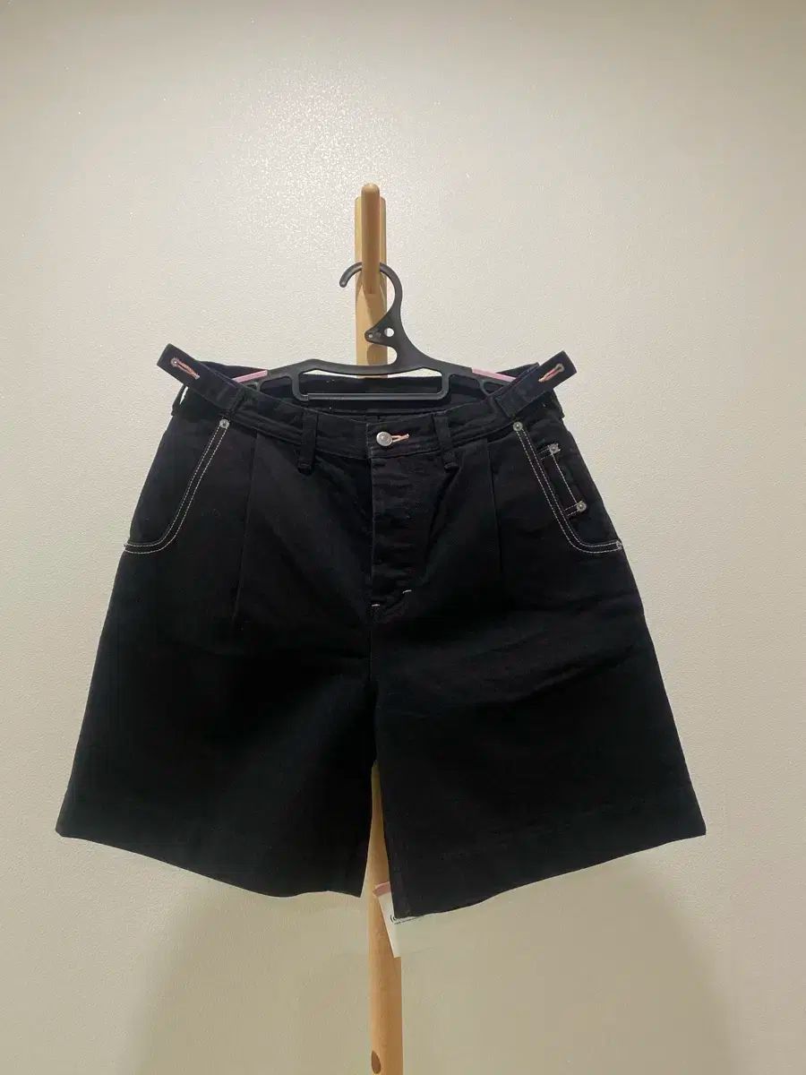 新品 Connote -コンノート ウォッシングブラック デニム ハーフパンツ