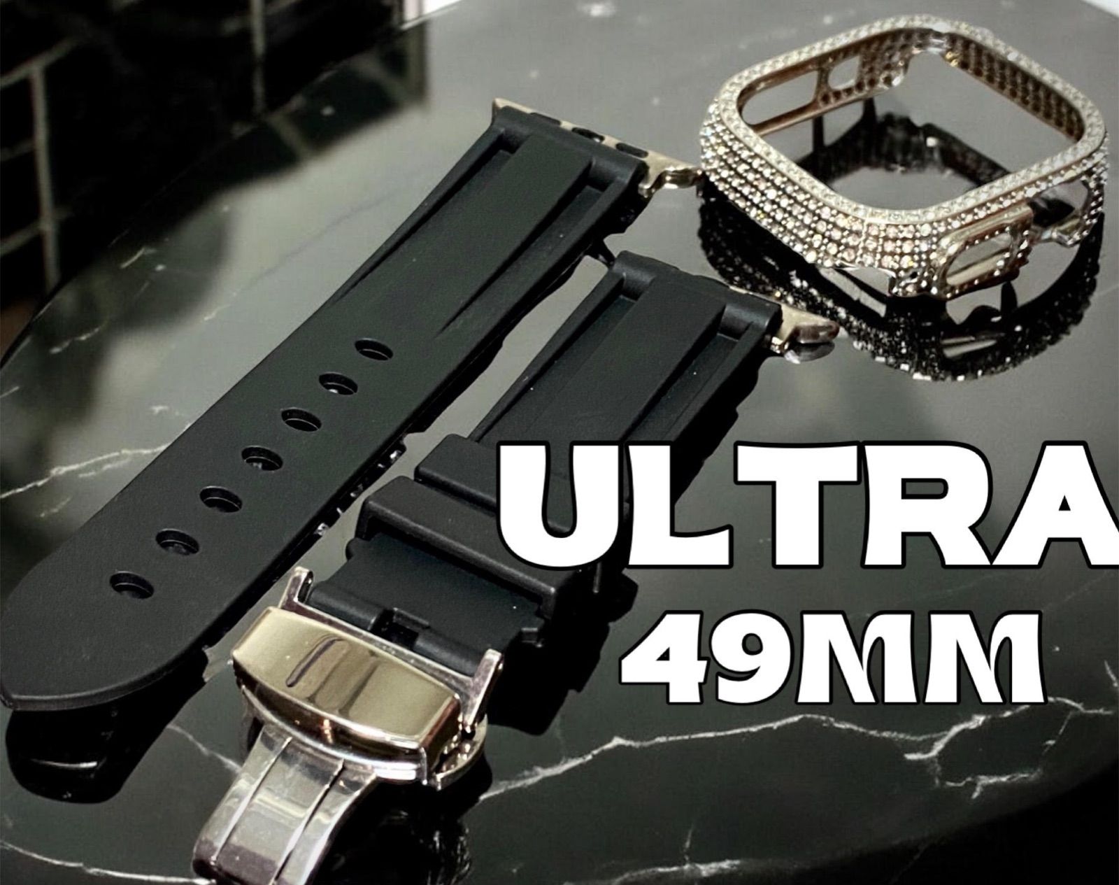 Ultra専用 49mm アップルウォッチ ケースキラキラ　カスタム　カバー Apple Watch ウルトラ　ウルトラ2  メンズ　レディース 33