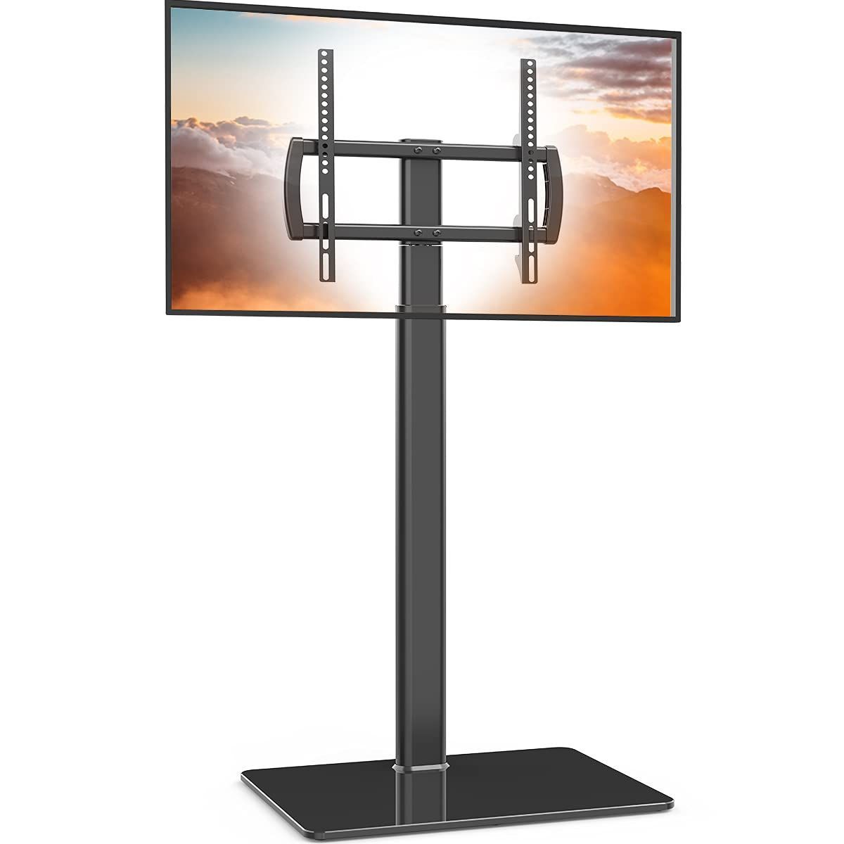 マウント付き 80度回転 高さ調節 省スペース設計 ほとんどの27~65インチLCD ユニバーサルフロアテレビスタンド LED OLEDテレビに対応 コーナーや寝室に最適 HT1002B