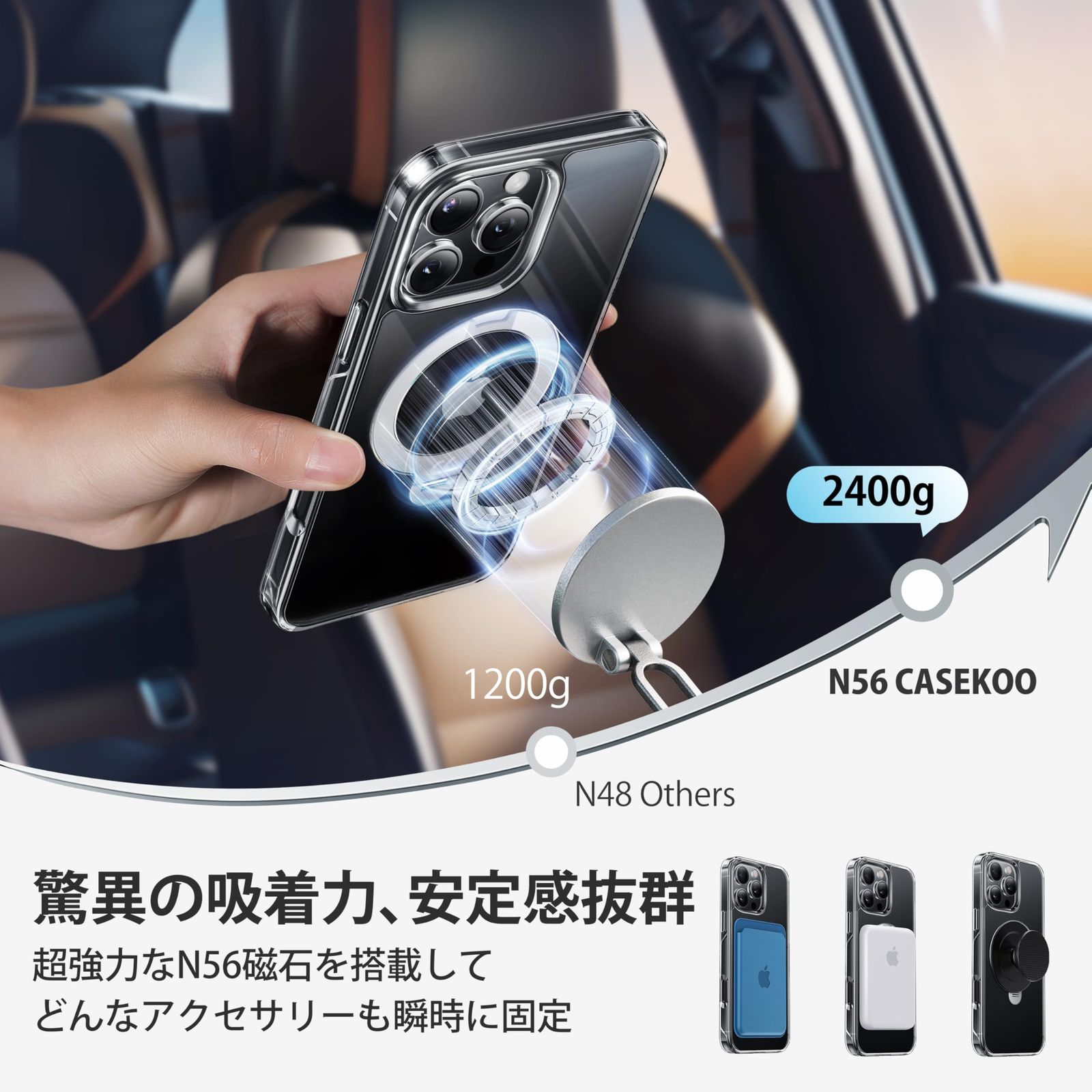 透明 ラップホール付き 高耐久性 耐衝撃 黄変防止 超強磁力 角度自在 いphone16promax 横縦両立 最大25W急速充電対応 MagSafe対応 用ケース フィット感 米軍MIL規格 クリア 6.9インチ MagicStand ケース 用 Pro P WWW_OPDRERGINERDOGAN_COM