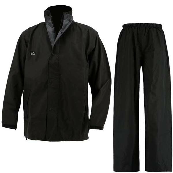 弘進ゴム レインウェア モトラス M701 5L 上下セットブルー ブラック アウトドア 作業着 透湿防水機能 男女兼用 雨合羽 レインスーツ レインコート 雨衣 合羽 かっぱ