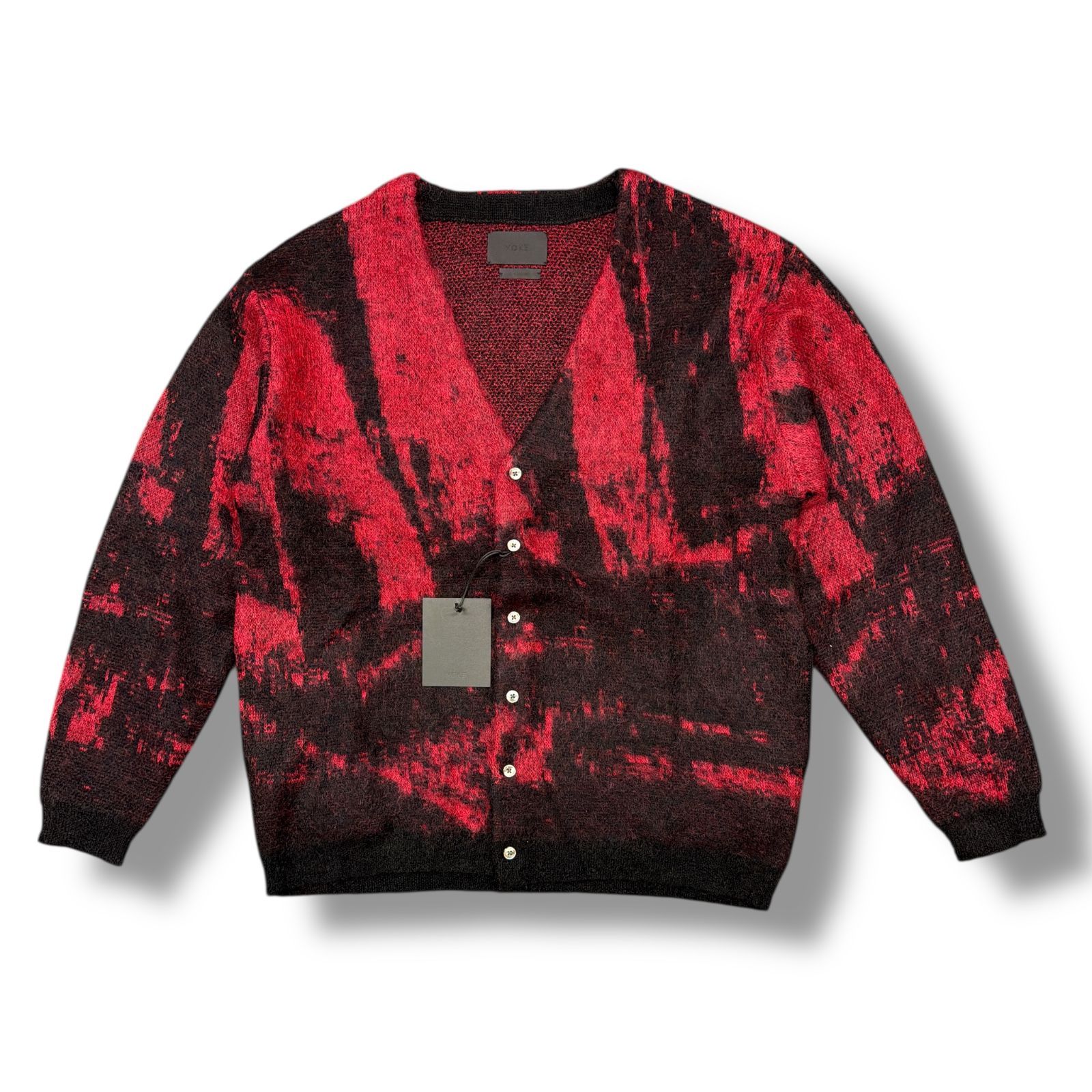 参考上代48400円 未使用品 YOKE 24AW JACQUARD MOHAIR CARDIGAN 